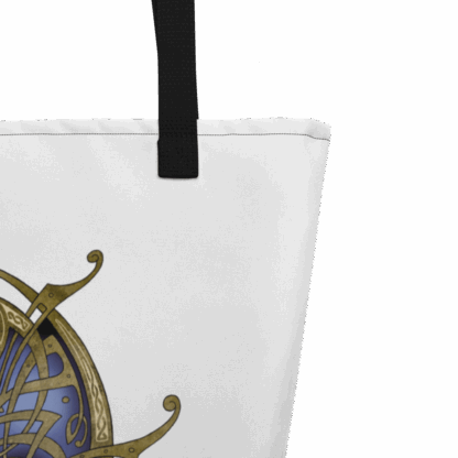Tote bag blanc TRISKEL bleu + pochette – Image 6