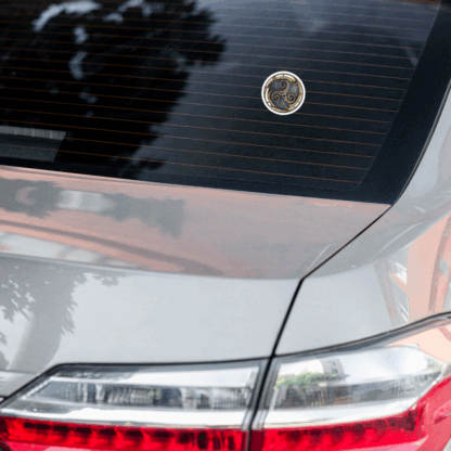 Sticker Triskel bleu rond 7cm (3″) – Image 4