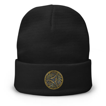 Bonnet brodé TRIBAL bleu