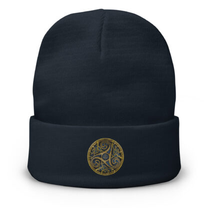 Bonnet brodé TRIBAL bleu – Image 2
