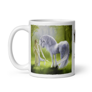 Mug Dame à la Licorne de Brocéliande (bords crénelés)