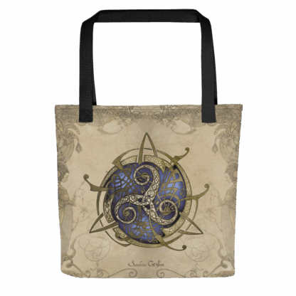 Tote bag TRISKEL bleu et Frises – Image 3