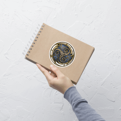Sticker Triskel bleu  rond 14 cm (5,5") – Image 5