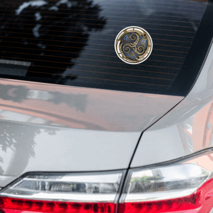 Sticker Triskel bleu  rond 14 cm (5,5") – Image 3