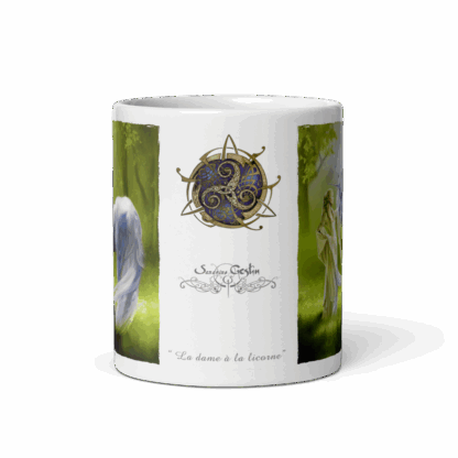 Mug Dame à la Licorne de Brocéliande (bords crénelés) – Image 3