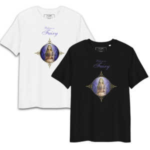 1 T-shirt "Beleive in Fairy" GUENIEVRE médaillon