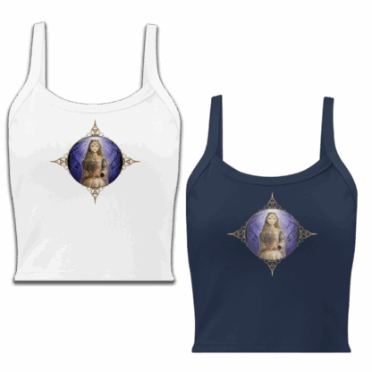 1 TOP blanc ou bleu marine : GUENIÈVRE médaillon