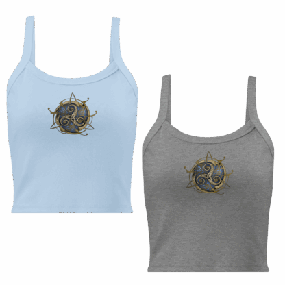 Top gris et bleu clair : petit TRISKEL bleu