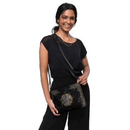 Sac en bandoulière TRISKEL bleu fond NOIR – Image 5