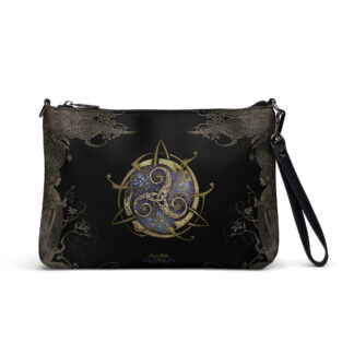 Vente privée : Sac en bandoulière TRISKEL bleu fond noir