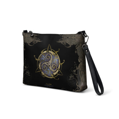 Sac en bandoulière TRISKEL bleu fond NOIR – Image 2