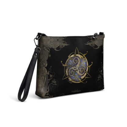 Sac en bandoulière TRISKEL bleu fond NOIR – Image 4