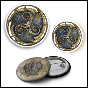 BADGE, MAGNET, STICKER