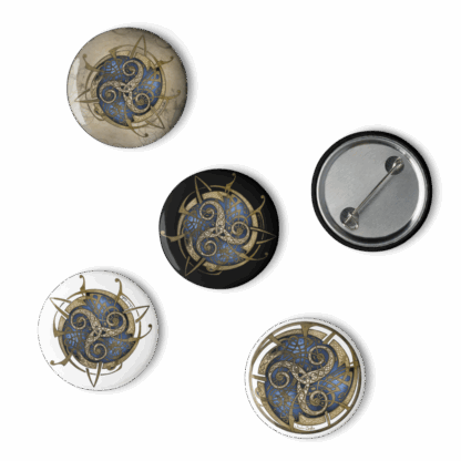 Set n°2 Badges 5 cm : TRISKEL bleu – Image 3
