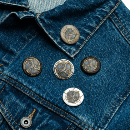 Set n°2 Badges 5 cm : TRISKEL bleu – Image 5