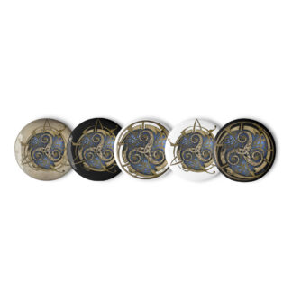 Vente privée : Set n°1 Badges 3 cm : TRISKEL bleu