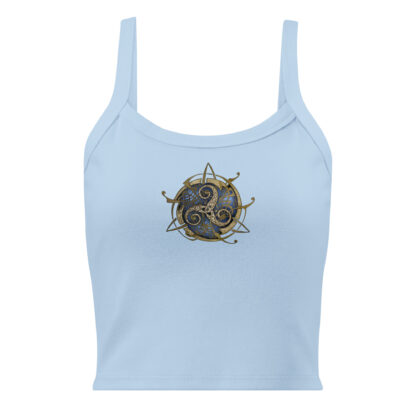 Top gris et bleu clair : petit TRISKEL bleu – Image 4