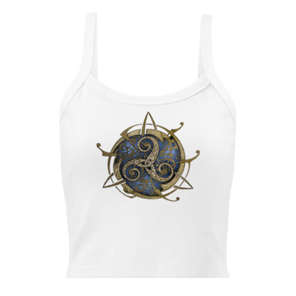 Top blanc : Grand TRISKEL bleu