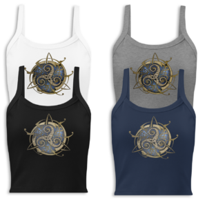 TOP grand TRISKEL (Noir; blanc, gris, bleu marine)